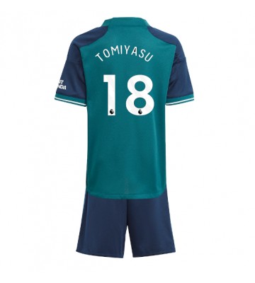 Arsenal Takehiro Tomiyasu #18 Tercera Equipación Niños 2023-24 Manga Corta (+ Pantalones cortos)